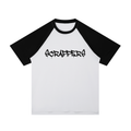 Hustle Harder Contrast Raglan Sleeve Mesh T-Shirt