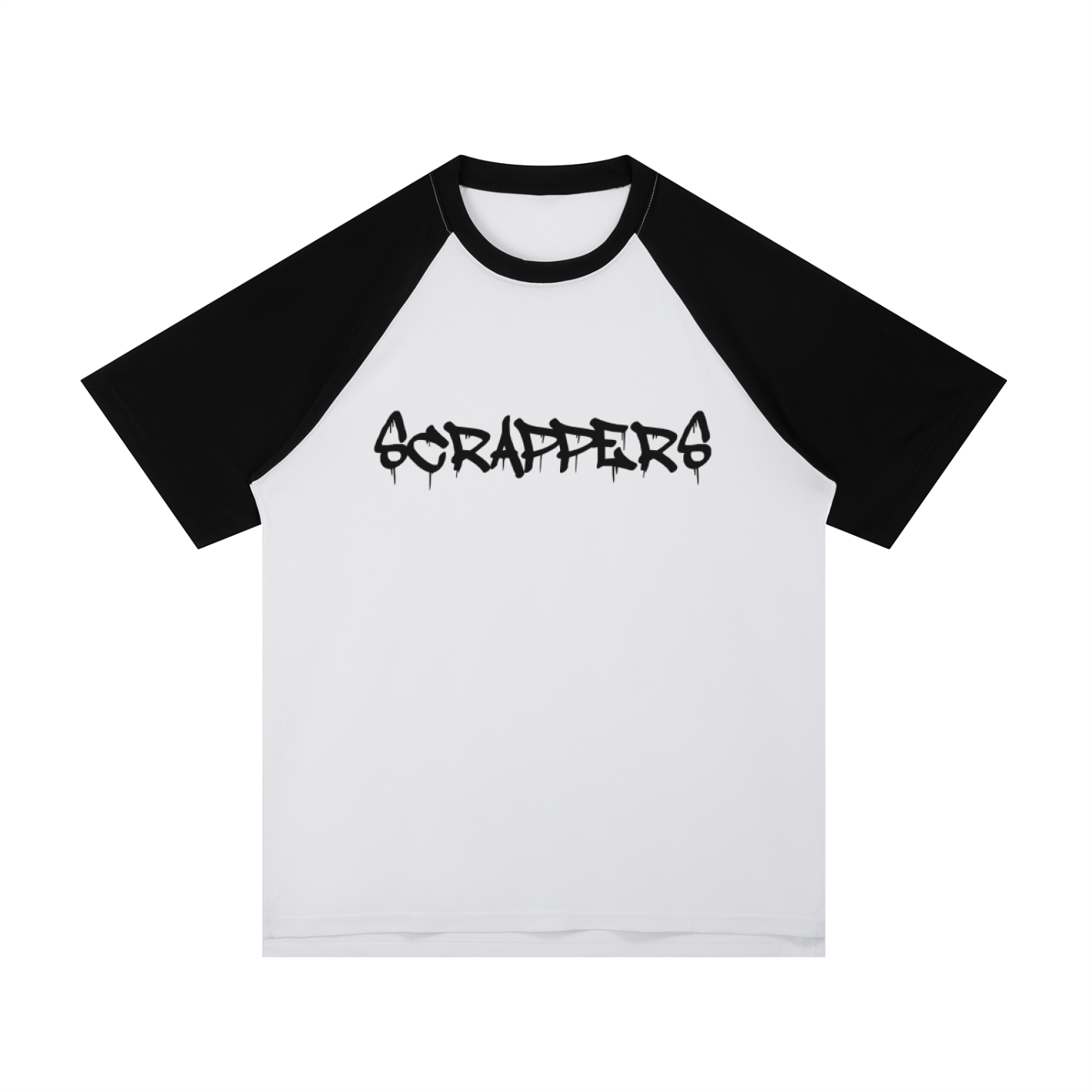 Hustle Harder Contrast Raglan Sleeve Mesh T-Shirt